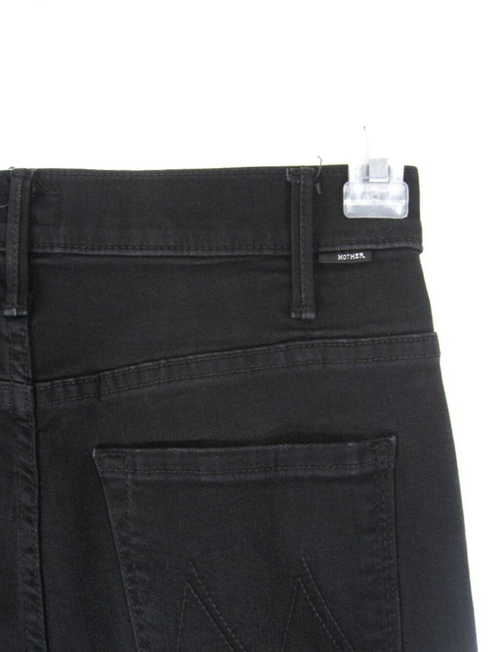 MOTHER 27 Hustler Ankle Fray Bootcut Jeans Not Guilty Wash Black Raw He - Picture 6 of 13